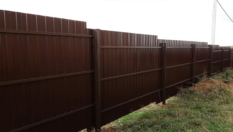 Забор из профнастила двусторонний